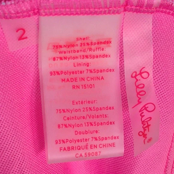 Lilly Pulitzer Delphie one-piece blue pink leopard spot print swimsuit womens 2 - Picture 11 of 13